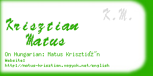 krisztian matus business card